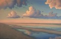 Strand mit Wolken